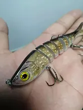 Kingdom-Señuelos de Pesca con articulaciones múltiples, cebos duros de hundimiento, 90mm, 120mm y 140mm, wobblers realistas, Lucio
