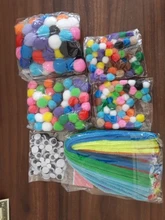 Palos de felpa coloridos para niños, materiales de lana con pompones, manualidades Montessori, tubo para contar matemáticas, palo educativo, rompecabezas, juguete ZXH