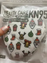 Mascarilla facial KN95 de 5 capas, desechable, transpirable, a la moda, personalizada, con estampado personalizado, FFP2, 10 Uds.