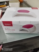 SUNUV SUN2C-Lámpara de uñas de 48W, secador de uñas UV SUN2 para secador de uñas de Gel, Sensor infrarrojo con almohadilla de silicona rosa para uso en salón