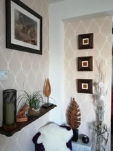 Modern Wallpaper Decoration Geometric Bedroom Living-Room Beige Luxury White Grey 