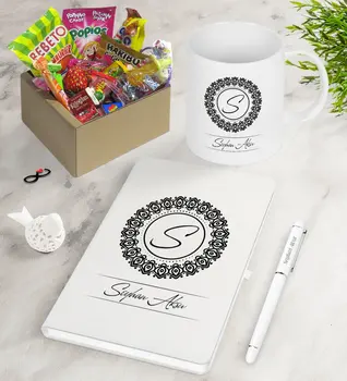 

Personalized Is Nostalgic Lezzetler Notebook Pen Mug Gift Seti-2