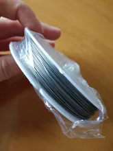 HGKLBB alambre de acero inoxidable 0,3 ~ 1,0mm Cordón de cuerda de hilo de pesca Cadena de pulseras y collares DIY joyería resultados