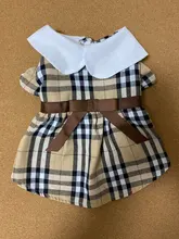 Dress Costume Dog-Puppy-Clothes PET PETCIRCLE Small Dog Classic Check Fit Pet-Cat All-Seasons