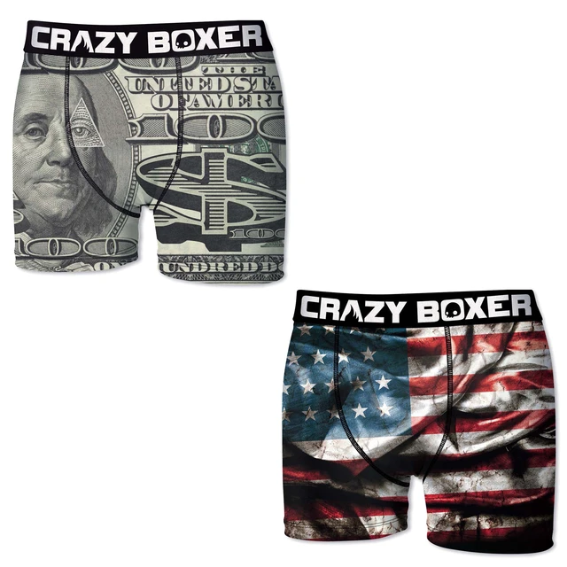 AMERICAN DOLLAR Men's CRAZY BOXERS 2 Piece pack boxer Underpants -  AliExpress