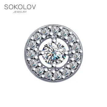 

SOKOLOV suspension of silver with fianitami fashion jewelry 925 women's male, pendants for neck women