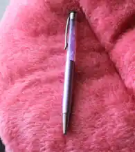 Bolígrafo de cristal creativa, bolígrafo de diamante bolígrafos de papelería, bolígrafo táctil, 11 colores, negro aceitoso, 1 Uds./venta