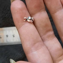 200 Uds conector cierre bola apropiada cadena Calotte final plegadores pulseras de perlas conector cierre componentes Diy para la fabricación de la joyería