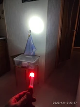 LED Flashlight Torch-Lamp Magnet Work-Inspection COB with The-Bottom And Clip Red/blue