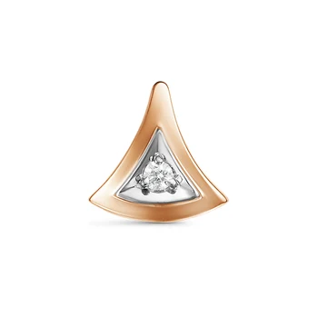 

585 sterling gold pendant with stones: Diamond