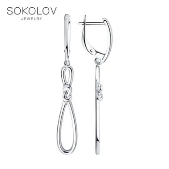 

Drop Earrings SOKOLOV Silver fashion jewelry silver 925 women's/men's, male/female, long earrings, women's male