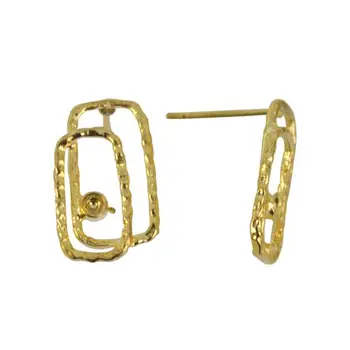 

54-p4618 base for earrings, 17,5*10mm, pack/4 PCs, 'Astra' (gold)