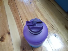 QuiFit-botella de agua de 3,78l, 2,2 L, 1,3 L, 128oz, galón, con pajita de plástico transparente, herramienta de gimnasio, jarra, taza deportiva gratis de BPA