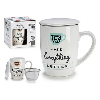 

Cup with Tea Filter Porcelain (12,5 x 11 x 8,5 cm)