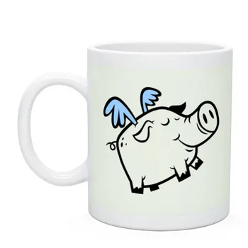 

Кружка для кофе и чая Крылатый порося , персонализированные кружки, прикольные цитаты кружка, дизайн кружки, кружки с картинкой