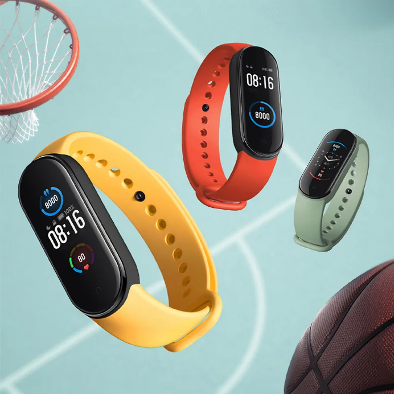 Умный Браслет Xiaomi Mi Band 5 NFC версии 1 &quotAMOLED экран 24h монитор сердечного ритма и сна