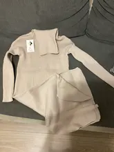 Sweater Dress Turtleneck Knitted Korean Plus-Size Over-Knee Women Split OL