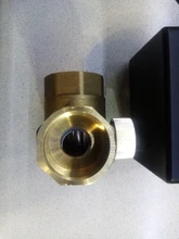 Válvula de bola eléctrica motorizada de 3 vías AC220V, tres cables, dos controles para aire acondicionado