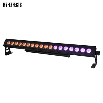 

2pcs/lot Stage Lighting Effect Waterproof 18x18w Wall Wash Light RGBWA+UV 6 in 1 led wall washer led light for DJ Party Show