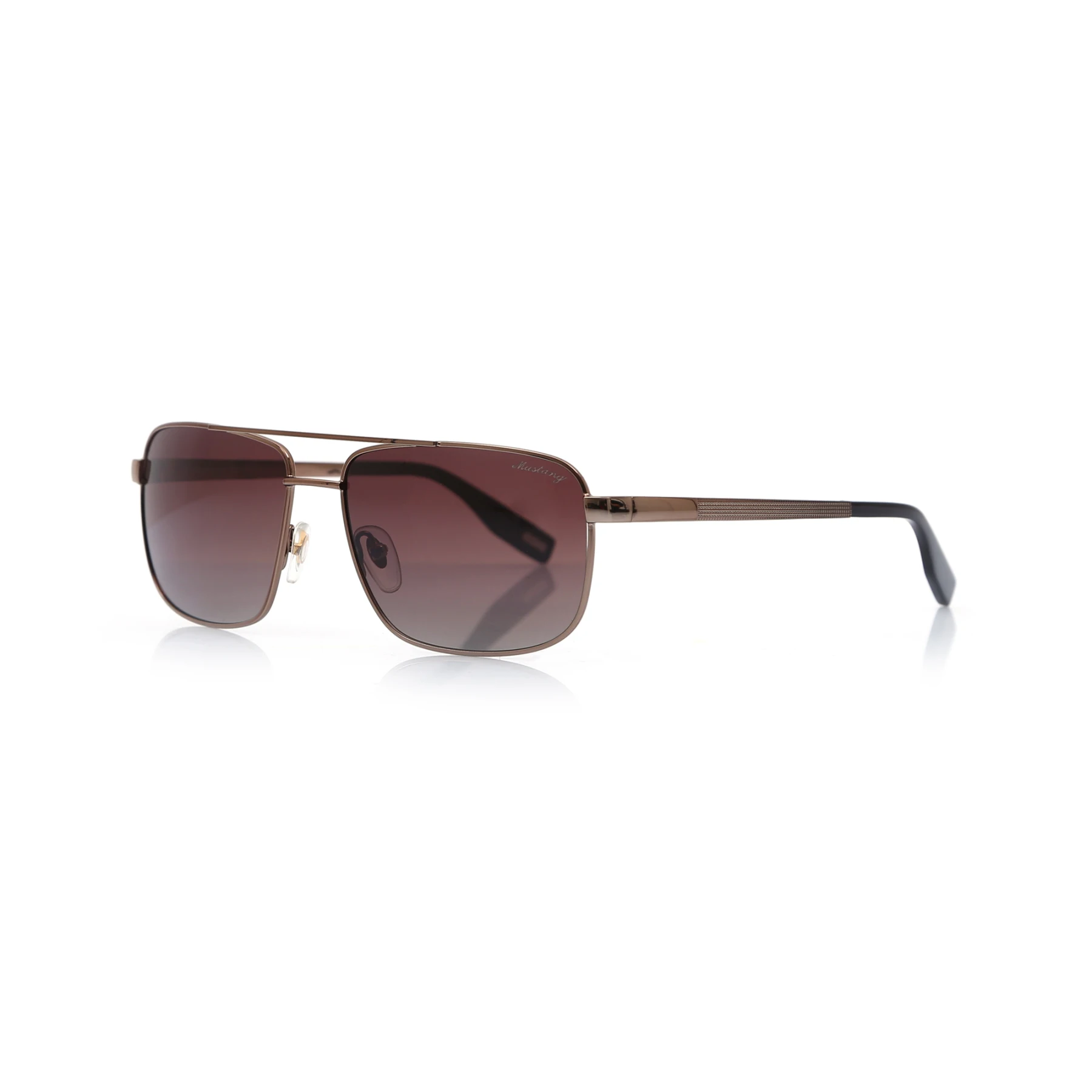 

Men's sunglasses mu 2431 04 metal Brown organic rectangle rectangular 59-16-140 mustang