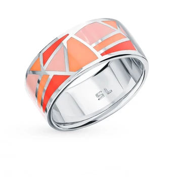 

Silver ring with enamel sunlight