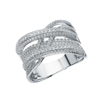 

Silver ring with zirconium and cubic zirconium sunlight sample 925