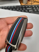 Aleación Galvanizada coche llave inteligente Fob caso de la cubierta de la piel para BMW Serie 3 4 5 320i 530i 550i F20 F21 F30 F31 F25 F01 F02 coche caso clave