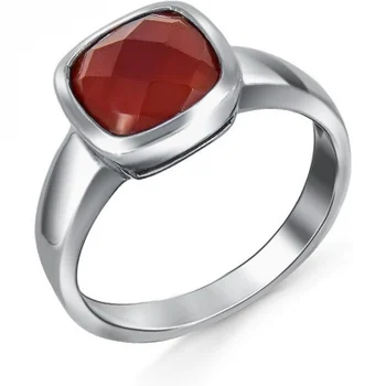 

Silver Wings ring with silver agate