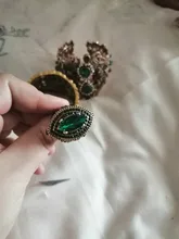 Kinel de lujo anillo para las mujeres aspecto Vintage AAA verde de cristal de la joyería de Boho de Color oro encanto étnico anillo de boda