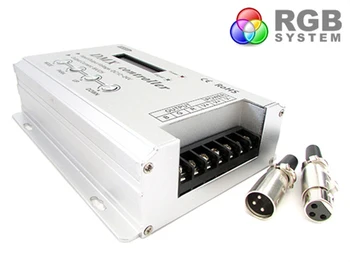 

DMX-512 Decoder Controller 4 channels + RGB Controller for Led lights 32A 12V 24V with LCD Display