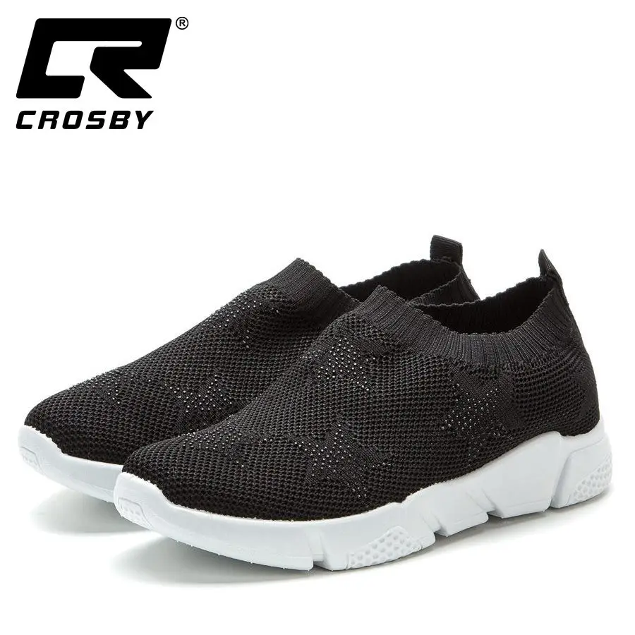 Женские кроссовки 207015/10 03 черные текстиль CROSBY|Обувь без каблука| |