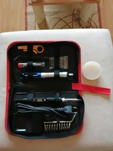Soldering-Iron-Set-Kit Flux-Tips-Stand Electric Digital 220V 80W 110V with Tin-Wire-Tool-Bag