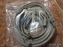 ANPWOO 5M/10M/20M/30M opcional, 2,1mm/5,5mm jack RJ45 + DC de extensión Ethernet Cable CCTV para cámaras IP sistema NVR