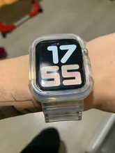 Correa de silicona transparente para Apple Watch Series Se 6 5 4 3 2, banda de 40mm 44mm para Iwatch Se 5 4 3, Correa impermeable de 38mm 42mm