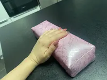 Monika de cuero de la PU de mano resto para uñas cojín almohada para manicura de salón titular de mano brazo resto accesorios para uñas manicura herramienta enviar al azar