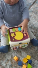 Cubo de actividades para bebés, juguetes 7 en 1 para niños pequeños, juguete educativo, clasificador de formas, Musical, cuentas, laberinto, Discovery, juguetes para aprendizaje
