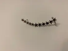 Modyle nueva moda plata estrella Color dorada forma largo Earcuffs Cristal de Bohemia Clip oreja brazalete para las mujeres Clips de pendientes de joyería