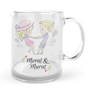

Personalized Valentine 'S Day Themed Glass Mug Cup-66