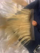 613 mechones con Frontal Rubio 3 mechones con 13X4 cierre brasileño 613 Remy recto mechones de cabello humano postizo mechones con Frontal