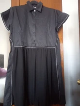 Nueva moda mujer verano coreano Estilo negro camisa plisada vestido de gasa con diseño de retales de señoras lindo Casual Midi Dress traje 6168