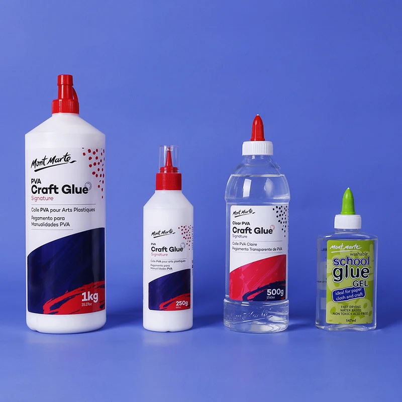 Signature Clear PVA Craft Glue Fine Tip White 147ml 250ml 500ml 1kg  Suitable for School Paper Card and Fabric