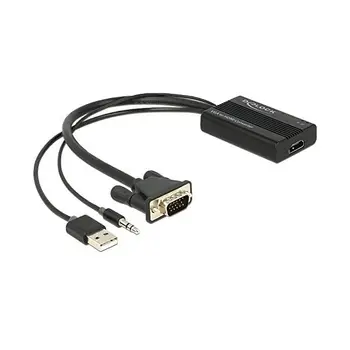 

VGA to HDMI Adapter with Audio DELOCK 62597 3-pin USB A