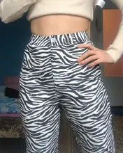 HEYounGIRL-Pantalones elegantes con estampado de cebra para mujer, de cintura alta Capris Harajuku, pantalones de señora informales para oficina, ropa de calle 2021