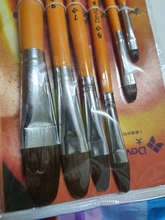 6 unids/set Paintibrush pintura de aceite de cabello comadreja agua Color cepillo de pintura acrílico dibujo cepillo de arte suministros de pintura cepillos para Artista
