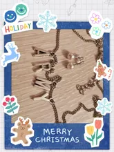 Pop Coreano de moda aleación Simple cartas ejército clavícula collar de cadena para las mujeres Vintage de Metal colgante de joyería al por mayor