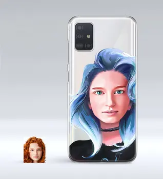 

Personalized Women 'S Abstract Caricature Of Samsung Galaxy A51 Thin Transparent Silicone Phone Kapağı-25