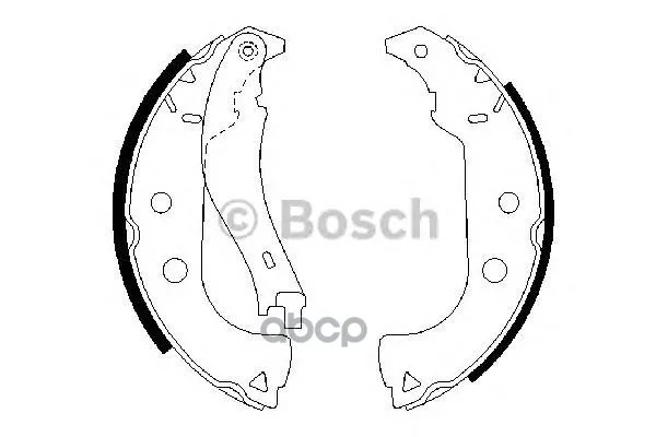 Колодки Тормозные Барабанные Задн Fiat: Doblo 01-, Doblo Cargo 01- Bosch арт. 0986487629