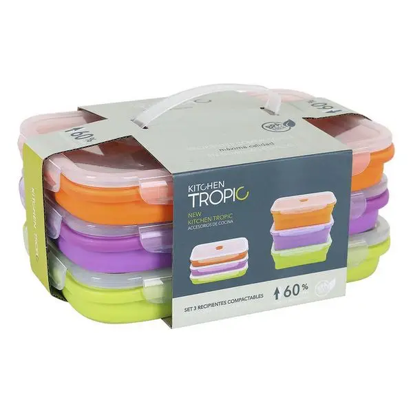  Set of 3 lunch boxes Kitchen Tropic (3 uds) - 4000390511090