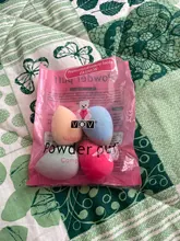 Esponja de maquillaje 4 unids/pack belleza maquillaje fundación de Puff conjunto seco y húmedo esponja Puff de polvo para cara líquido fundación crema