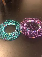 Juguete de descompresión de Mandala para niños, cesta de flores, aro mágico de acero suave Variable